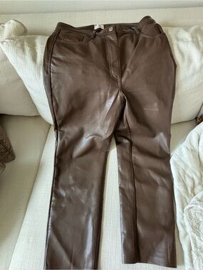 Wilfred Men's Chocolate Brown Leather Pants